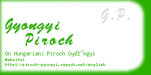 gyongyi piroch business card